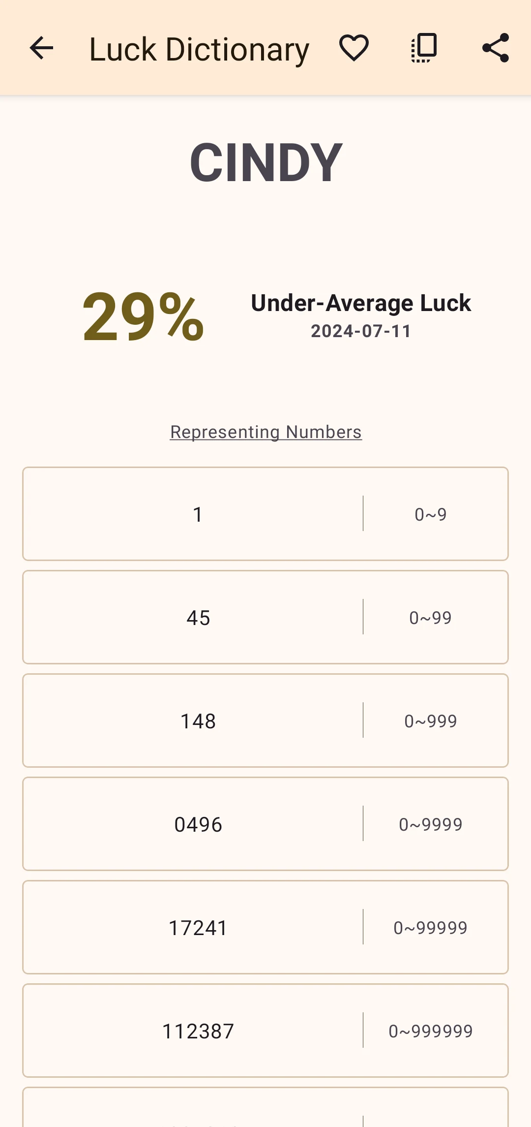 My Lucky App screenshot