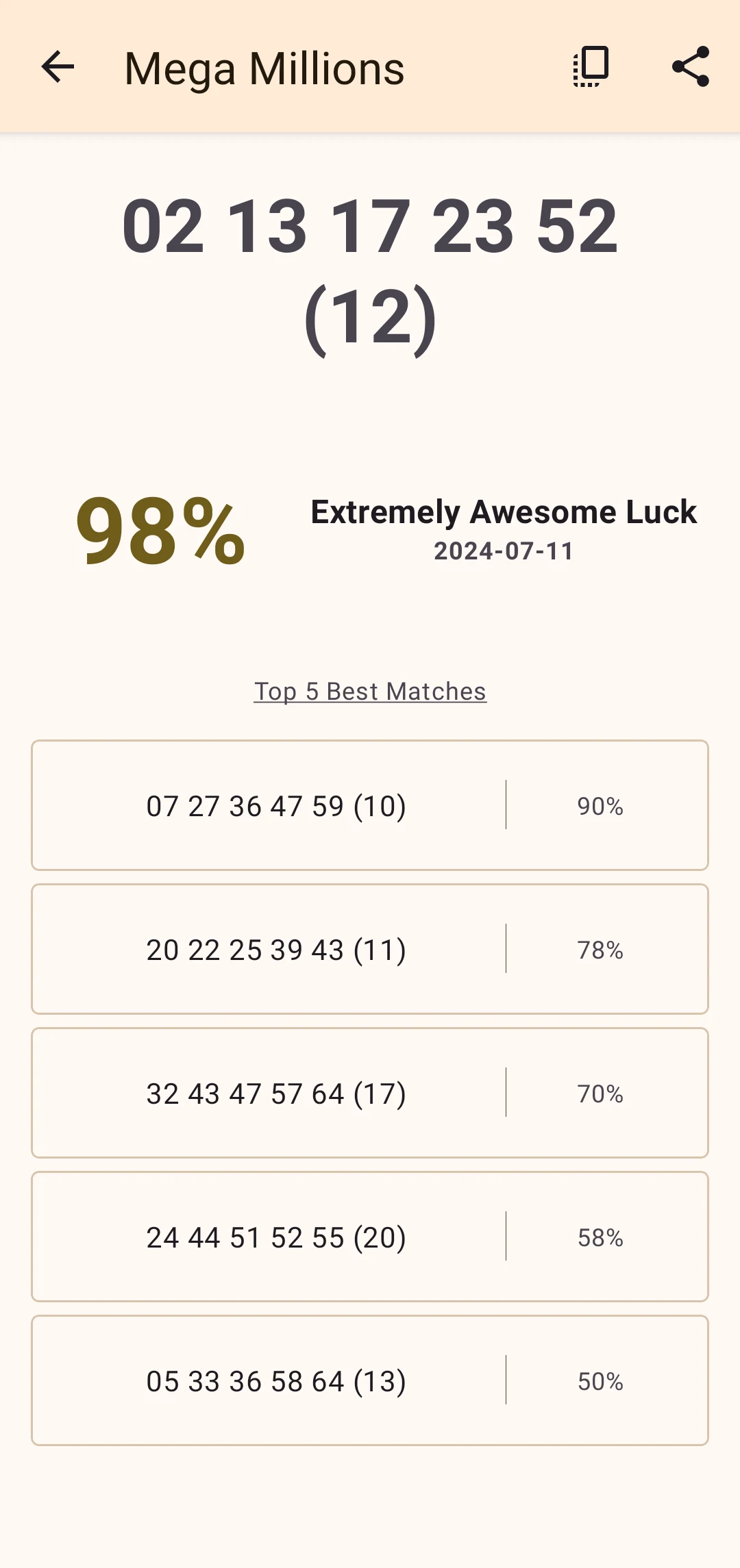 My Lucky App screenshot